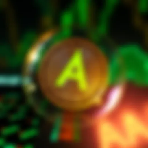 Representation of the Agitcoin logo against a digital background