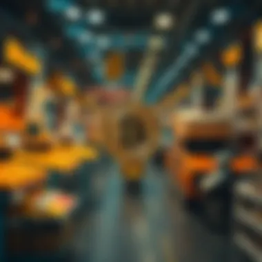 An illustration showcasing the advantages of Bitcoin transactions in commerce.