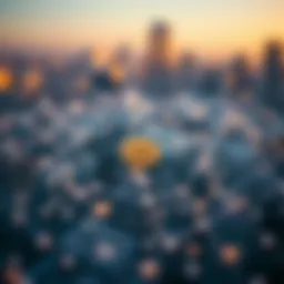 Conceptual representation of Bitcoin's decentralized network