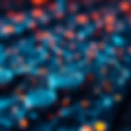 Visual representation of blockchain technology