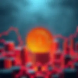 Conceptual illustration of centralized finance in cryptocurrency