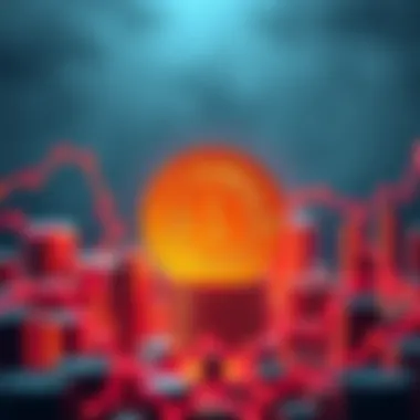 Conceptual illustration of centralized finance in cryptocurrency