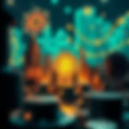 A dynamic illustration representing the innovative ecosystem of cryptocurrency.