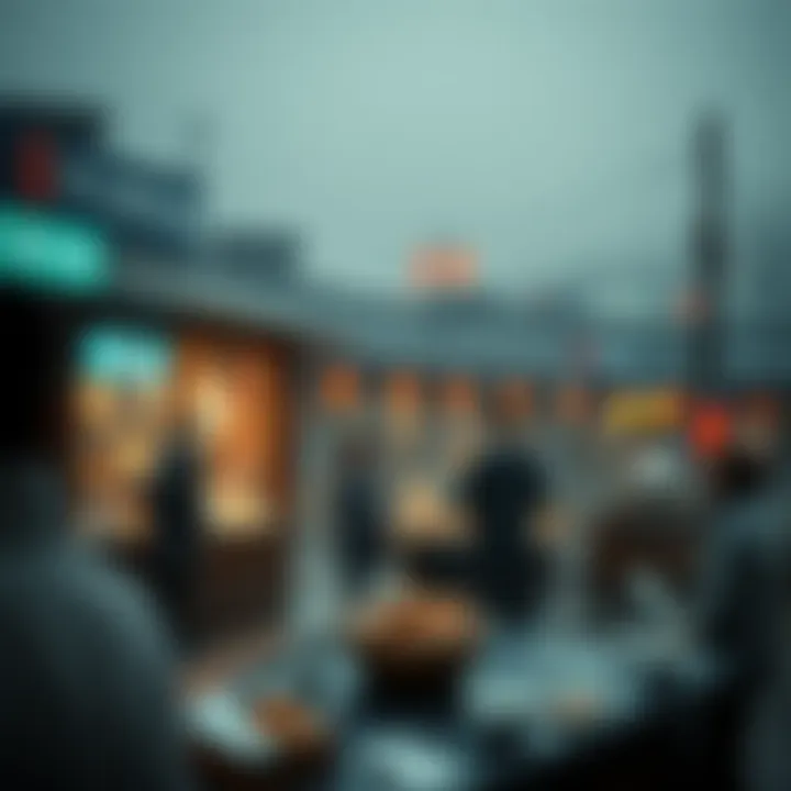 A future-oriented visualization illustrating the social and economic aspects of chinpoge.