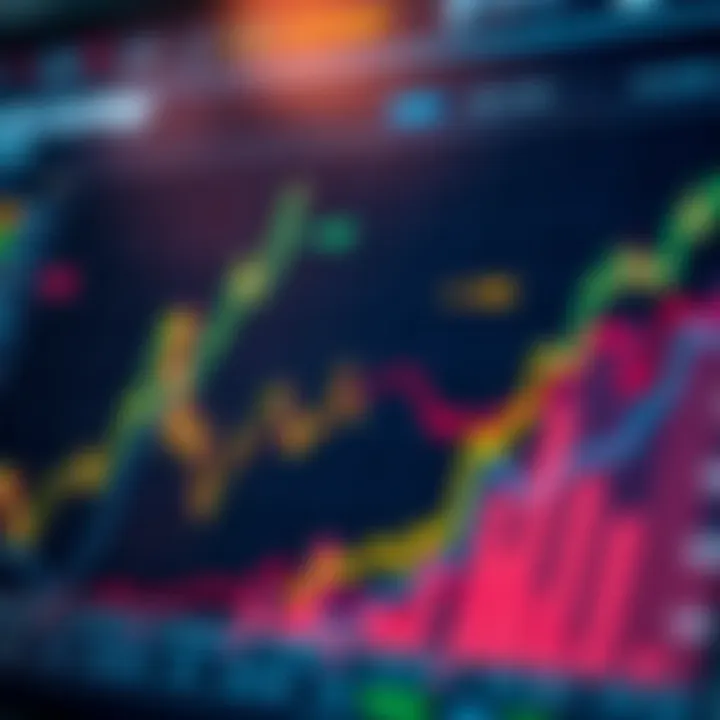 Graph showing market trends and future projections in cryptocurrency