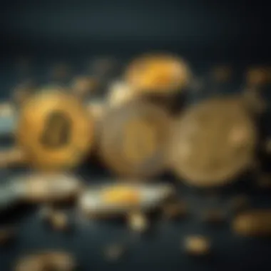 Visual representation of different cryptocurrencies