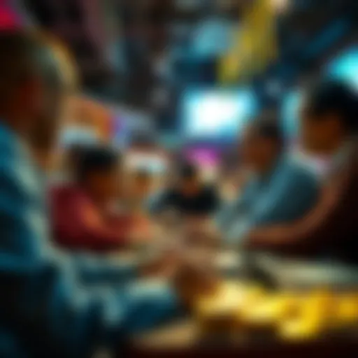 A vibrant digital representation of a cryptocurrency community engaging in online discussions