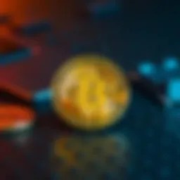 Symbolic representation of cryptocurrency logos