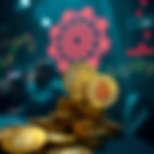 Insightful depiction of cryptocurrency betting strategies