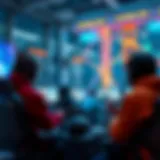 A captivating visual representation of blockchain technology in gaming