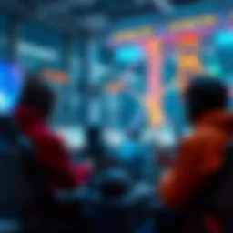 A captivating visual representation of blockchain technology in gaming