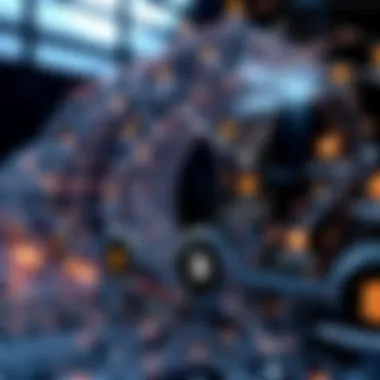 An intricate diagram showcasing the structure of cryptocurrency communities