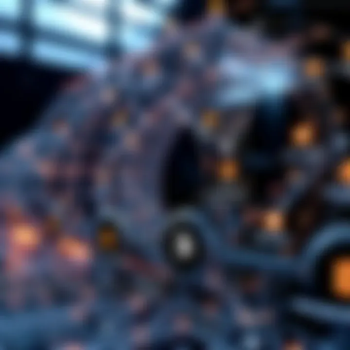 An intricate diagram showcasing the structure of cryptocurrency communities