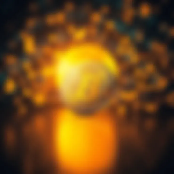 Visual representation of cryptocurrency systems intertwined with mathematical symbols