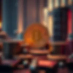 Visual representation of cryptocurrency staking concept