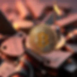 Conceptual representation of decentralized governance in cryptocurrency