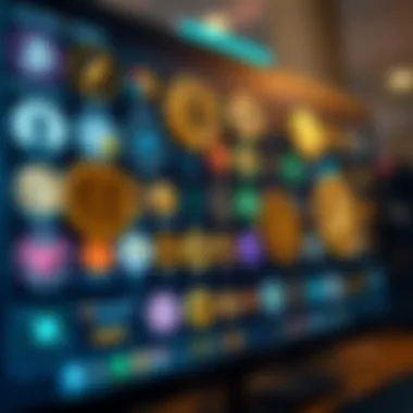 Diversity in Cryptocurrency Assets Diverse cryptocurrency assets displayed on a screen