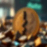 Merging of Dogecoin and Tether Concept visualizing the merging of Dogecoin and Tether