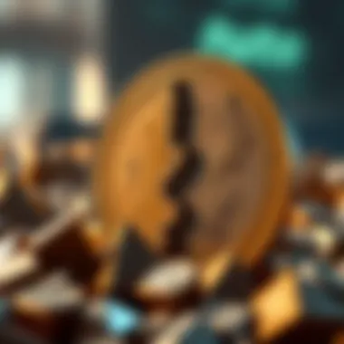 Merging of Dogecoin and Tether Concept visualizing the merging of Dogecoin and Tether