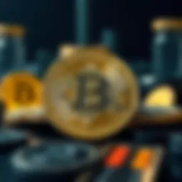 Illustration depicting the concept of double spending in cryptocurrency.