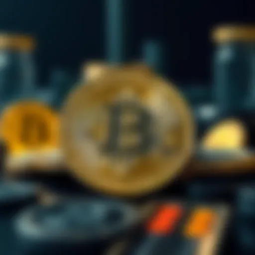 Illustration depicting the concept of double spending in cryptocurrency.