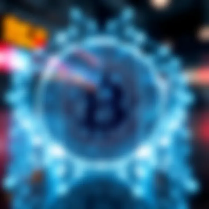 Visual representation of blockchain technology in media