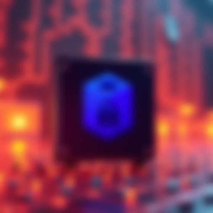 Illustration of blockchain technology enhancing data security