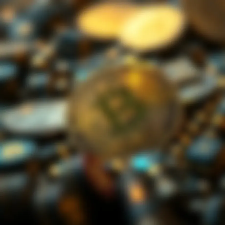 Conceptual illustration of digital currency