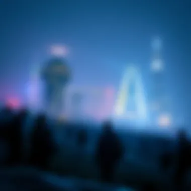 Futuristic concept portraying the evolution of cryptocurrency communities over time