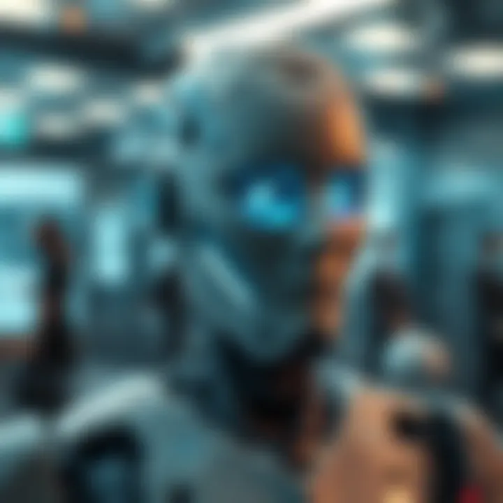 Futuristic vision of AI influence on finance