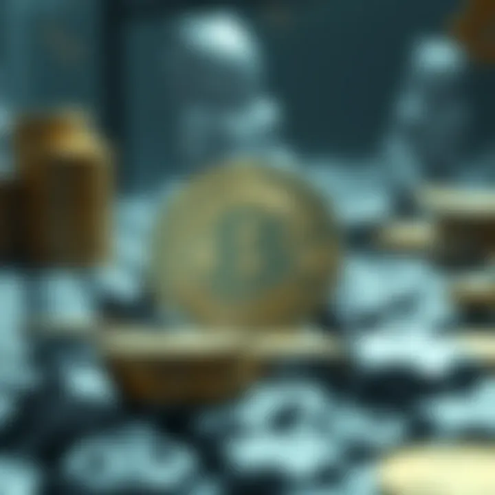 A futuristic vision of the cryptocurrency landscape.