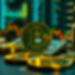 Conceptual representation of cryptocurrency data analysis