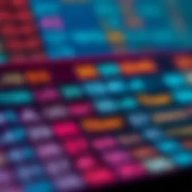 Color palette showcasing various hex codes