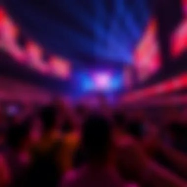 K-Pop Concert Atmosphere A vibrant K-Pop concert showcasing passionate fans and artists