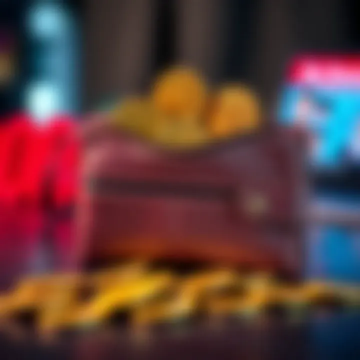 A visual representation of a digital wallet filled with K-Pop coins