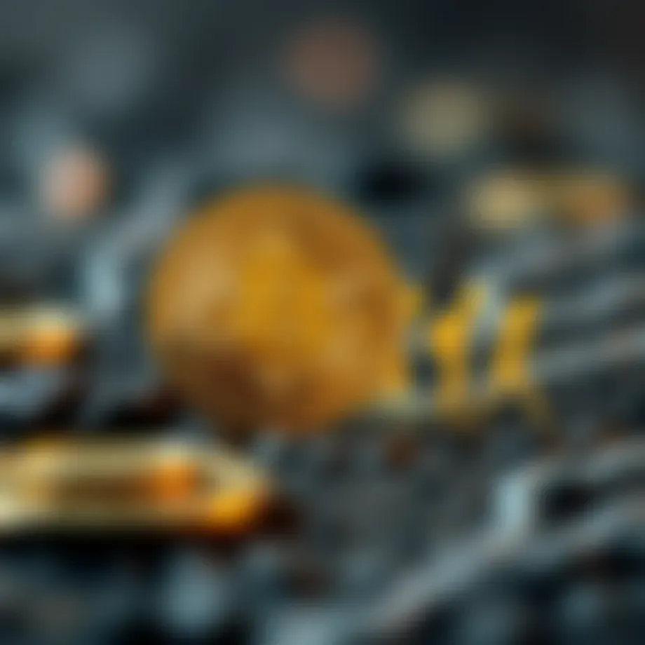 Conceptual illustration of cryptocurrency evolution