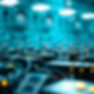 Visual representation of a mining pool network