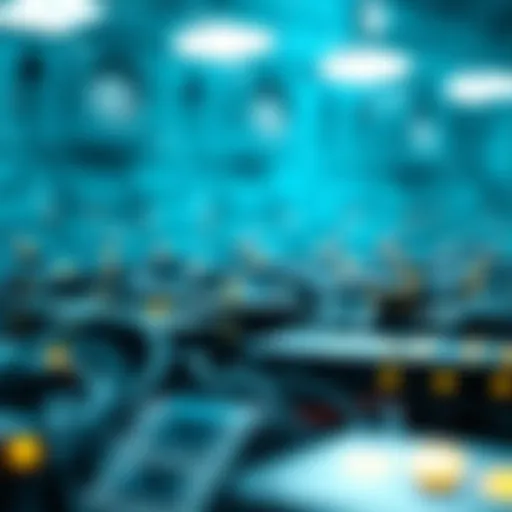 Visual representation of a mining pool network