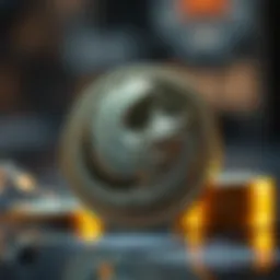 A futuristic representation of the Ogi Inu coin symbolizing innovation in cryptocurrency