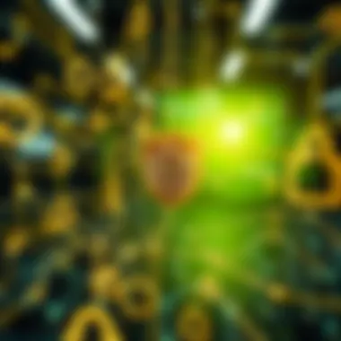 A secure digital environment illustrating advanced security systems