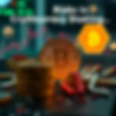 Illustration depicting risks associated with cryptocurrency staking