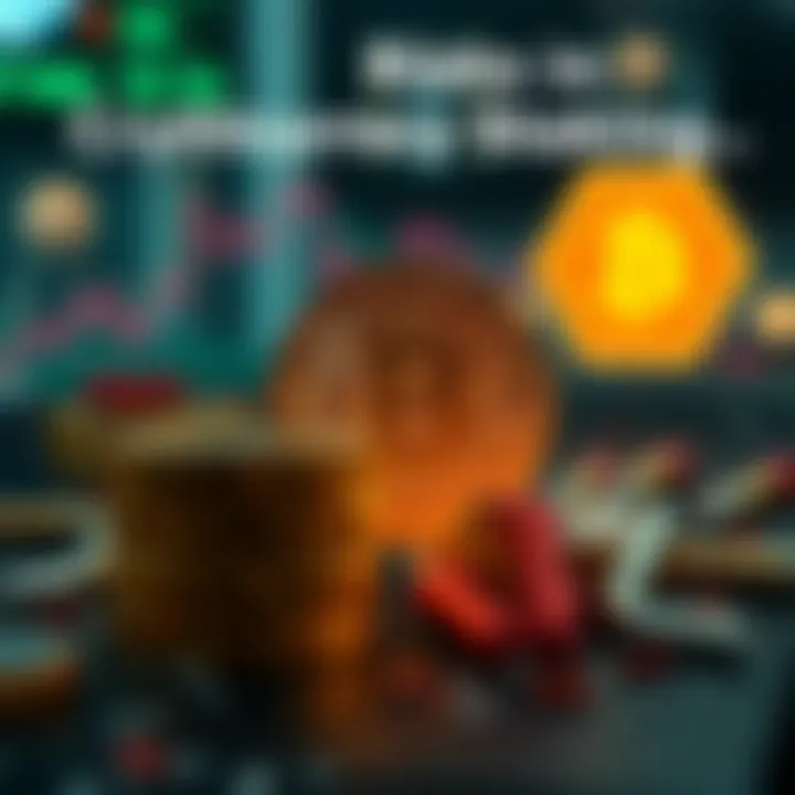 Illustration depicting risks associated with cryptocurrency staking