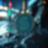 Digital representation of the Sandbox coin symbolizing its role in the metaverse