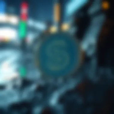 Sandbox Coin in the Metaverse Digital representation of the Sandbox coin symbolizing its role in the metaverse