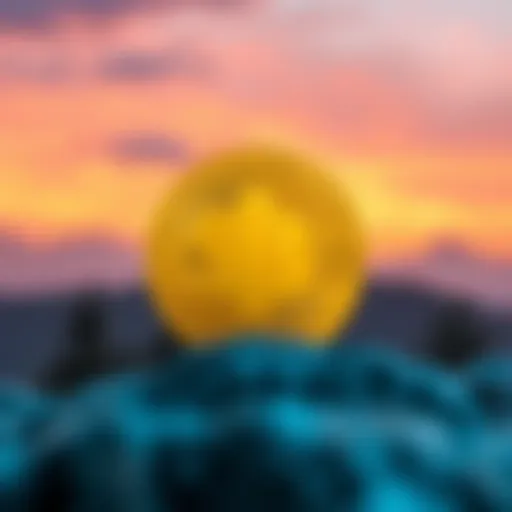 SGB Coin in Digital Landscape Visual representation of the SGB coin in a digital landscape