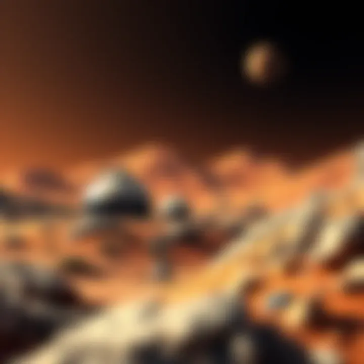 Artist's rendering of a sustainable habitat on Mars