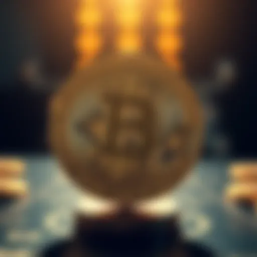 Illustration representing the concept of token merging in cryptocurrency