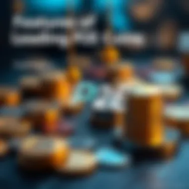 Infographic detailing features of top P2E coins