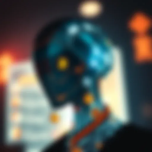 An artistic representation of a digital avatar showcasing NFT elements